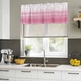 thumbnail image 5 of Pink White Ombre Valances for Windows, Decorative Rod Pocket Window Valance Curtains, Romantic Funny Abstract Striped Lines Short Curtain Drapes for Kitchen/Living Room, 2 Panels, 42" W x 12" L, 5 of 8
