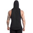 thumbnail image 3 of Bcfgryg Mens Loose Sleeveless Gym Wear Hooded Basketball Vest Vest for Men, 3 of 5