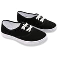 thumbnail image 1 of Zapatillas de lona para mujer con cordones y parte superior baja, tenis casuales ligeros, 1 of 5