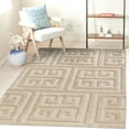 thumbnail image 7 of Teppich Homes Beige Geometric Pattern Wool Area Rug 6x9 - Soft Tufted Carpet for Living and Bedroom Decor, 7 of 7