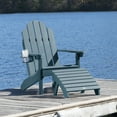 thumbnail image 2 of Highwood 3-pc Classic Westport Adirondack Set with 1 Classic Westport Adirondack Chair, 1 Easy-add Cup Holder & 1 Folding Adirondack Ottoman - Outdoor, Eco-friendly, Synthetic Wood, 2 of 9