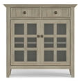 thumbnail image 4 of Simpli Home Acadian 36 inch Wide Solid Wood Transitional Entryway Storage Cabinet in Distressed Grey, 4 of 12
