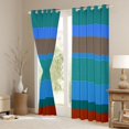 thumbnail image 3 of jejeloiu Modern Geometric Striped Blackout Curtains Set of 2 (52x84 Each),Blue Abstract Striped Window Curtains For Men Women, 3 of 6