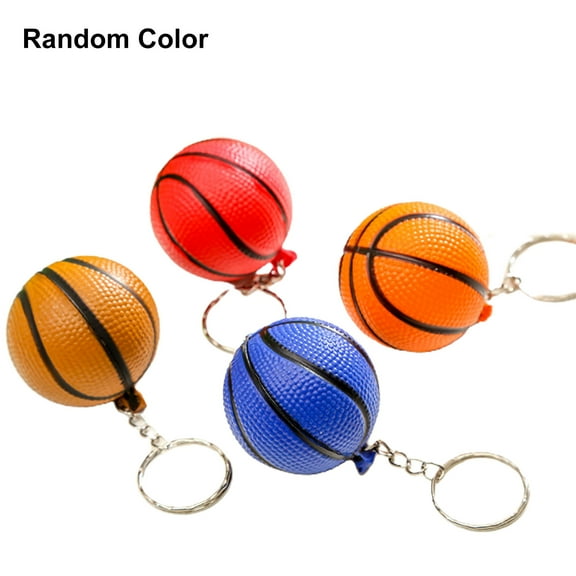 Xinyolin Cute Basketball Shape Sport Stress Ball Link Keychain, Key Ring Bag Ornament