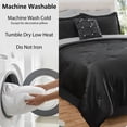 thumbnail image 6 of Mainstays Reversible 11-Piece Bed-in-a-Bag Comforter Set with Sheets, Black Velvet, Queen, 6 of 14