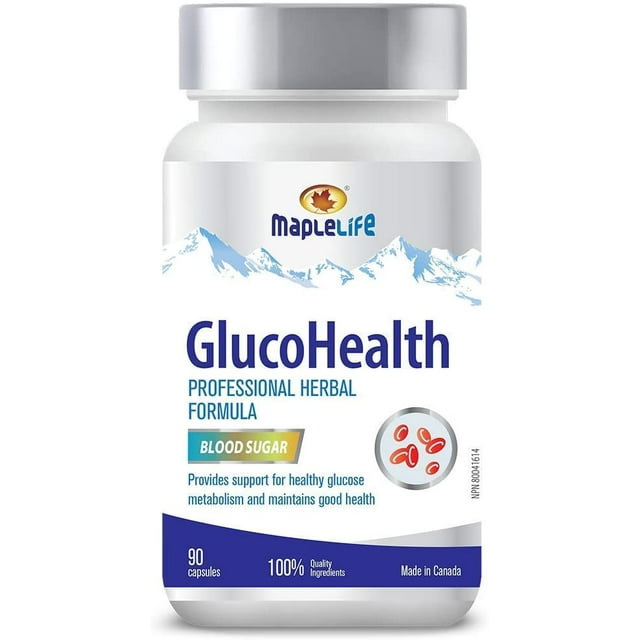 MapleLife Nutrition GlucoHealth Professional Herbal Formula for Blood Sugar Balance, 90 Capsules