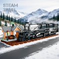 Big Boy Steam Train Building Set with Station&Tracks,Retro Union ...