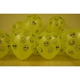 thumbnail image 4 of DirectGlow 10ct Neon Yellow 11 inch UV Blacklight Reactive Latex Emoji Balloons, 4 of 5