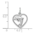 thumbnail image 3 of 14k White Gold Dolphin in Heart Charm, 3 of 3