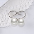 thumbnail image 5 of Drop Hook Earrings for Women Simulated Pearl Sterling Silver Ginger Lyne Collection, 5 of 6
