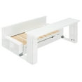 thumbnail image 6 of Queen Size Daybed with Removable Desk, Storage Drawers & Hydraulic Side Table, White, 6 of 8