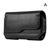 Horizontal Leather Belt Case Holster Pouch Sleeve Phone Holder for Men Travel Outdoor