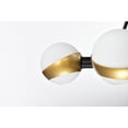 thumbnail image 4 of Melite 23 in. 5-Light Indoor Matte Black and Satin Gold Finish Chandelier with Light Kit, 4 of 5