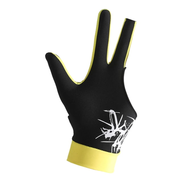 Guante de Billar, Guantes Deportivos de Taco, Secado Rápido, Accesorios Deportivos, Antideslizantes, para Hombres Y Mujeres, Elásticos, Transpirables, empalme amarillo