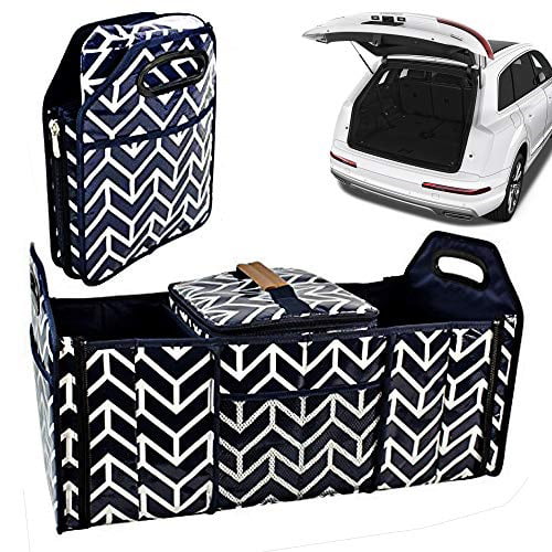 Car Trunk SUV Auto Organizer Portable Collapsible Storage W/ 2 Thermal Cooler