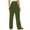 Army Green, variant on Aueoeo Baggy Jeans for Women High Waisted Drawstring Cargo Pants with Button Pocket Straight Denim Pants