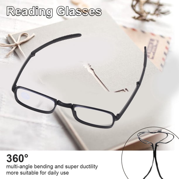Gafas de lectura ligeras, unisex, portátiles, ligeras, plegables, gafas de lectura, gafas de clase líder