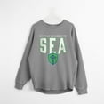 thumbnail image 5 of Women's Gameday Couture  Gray Seattle Sounders FC Oversized Pure Motion Corded Sweatshirt, 5 of 7
