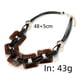 thumbnail image 3 of Cadena cuadrada de joyería de resina multicolor, joyería de moda para mujer, collar, joyería, cadena de suéter, 3 of 4