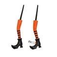thumbnail image 2 of Halloween Witch Legs Plant Pot Decorations – 2-Pack Floral Planter for Indoor Outdoor, Orange, 2 of 6