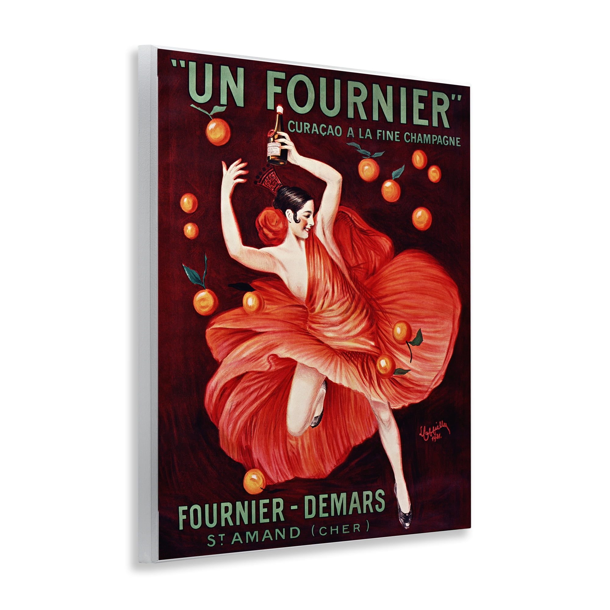 Stupell Industries Vintage Champagne Dancer in Red Wall Plaque Art, design by Leonetto Cappiello