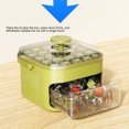 thumbnail image 4 of Yucurem 25 Cube Ice Maker With Easy Press Lid, 2-in-1 Portable Ice Maker with Lid and Storage Box for Freezer, Handled Press-Type Ice Cube Tray for Whiskey, Cocktail, Beer (Green), 4 of 10