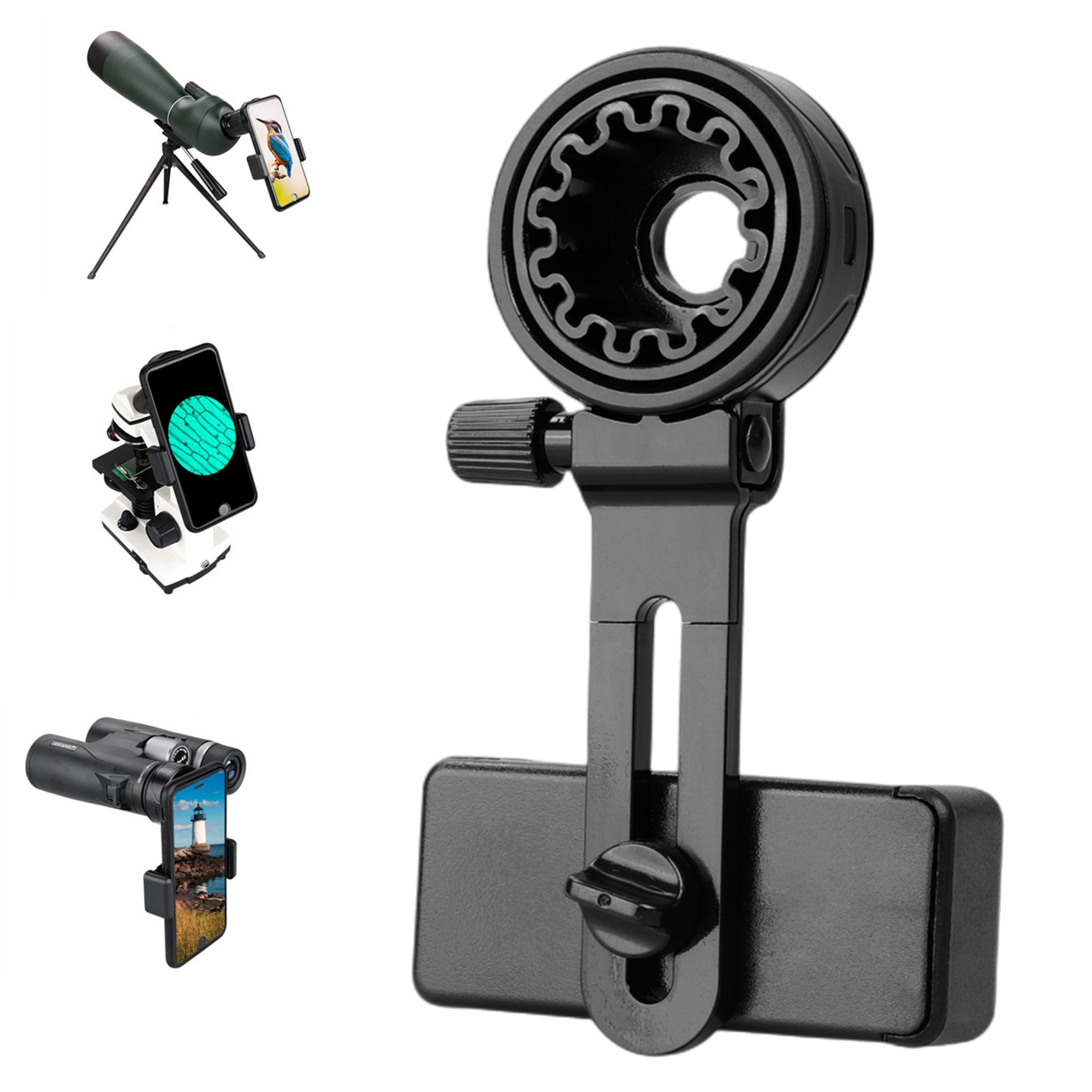 LAKWAR Binocular Phone Mount ,Telescope Phone Adapter for Binoculars