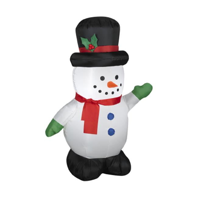 CHRISTMAS 10' INFLATABLE WAVING SNOWMAN WITH TOPHAT  DECORATION BY GEMMY 