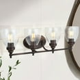 thumbnail image 4 of JONATHAN Y Marais 30" 4-Light Metal/Glass LED Vanity, Oil Rubbed Bronze, 4 of 7