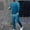 Blue, variant on Wavsuf 2pcs Jogger Set Men Long Sweatsuits Sets for Mens Tight Shirt Sweatshirt and Sweatpants Dark Blue Size 2XL
