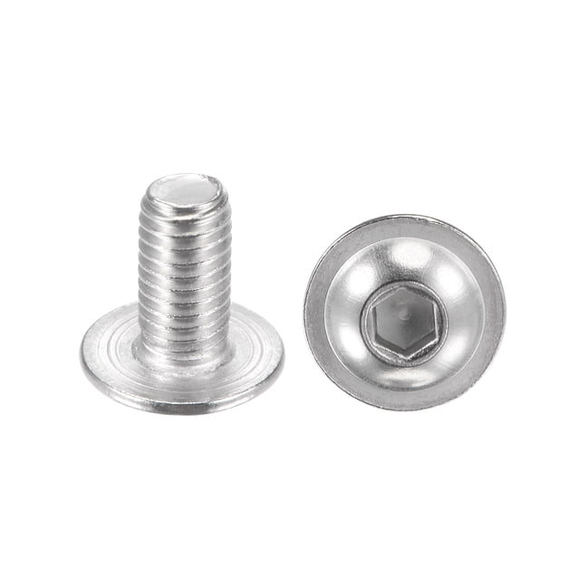 Unique Bargains M8x16mm 304 Stainless Steel Flanged Button Head Socket Cap Screws 50 Pack