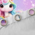 thumbnail image 4 of Erosebridal Colorful Cartoon Unicorn Girls Black Out Curtains,Pink Hot Air Balloon Curtains Pack of 2 (42x63 Each) For Kids, 4 of 7
