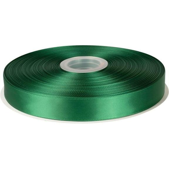 7/8" X 100 Yards Double Faced Satin Ribbon Forest Green Polyester Ribbon for Gift Wrapping Wedding Decoration Floral Arrangement Crafts Forest Green 7/8"X 100Y