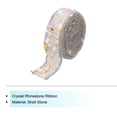 thumbnail image 3 of Uxcell 3.28FTx0.8" Hotfix Crystal Beaded Rhinestone for Clothes Bag Shoes White Gems,Silver Chain, 3 of 5