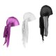 thumbnail image 5 of 3PCS Men Silky Headwrap Pirate Hat Hat - Negro + Blanco + Púrpura, Negro + Blanco + Morado Hugo Mujer Hombre Durag Sombreros, 5 of 5