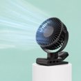 thumbnail image 5 of Gumesh Clip on Fan,Golf Cart Fan Rechargeable , 3 Speeds Strong Airflow, Ultra Quiet,Cooling for Bed Camping Office Desk Dorm, Black, 5 of 8