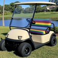 thumbnail image 3 of Aplkyhs Beautiful Rainbow Print Universal Golf Cart Seat Covers American Pride Month Golf Cart Breathable Material Fit for Most Club Car Golf Cart Front Seat Covers Comfortable, 3 of 7