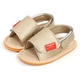 thumbnail image 4 of Uccdo Summer Infant Baby PU Leather Sandals Newborn Soft Sole Flats Shoes First Walkers 0-18M, 4 of 7