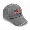 thumbnail image 3 of PBFRDSJ 4th of July Hat Adjustable Cotton Flag Washed Hat for Men & Women Patriotic Vintage Baseball Cap, 3 of 6