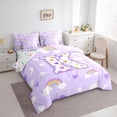 thumbnail image 2 of Castle Fairy Rainbow Letter K Bedding Comforter Set 7pcs for Kids,Cartoon Theme Queen Bedding Sets for Girls, 2 of 7