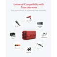 thumbnail image 6 of BESTEK 500W Pure Sine Wave Power Inverter DC 12V to 110V AC Car Plug Inverter Adapter Power Converter with 4.2A Dual USB Charging Ports and 2 AC Outlets Car Charger, ETL Listed, Red, 6 of 9