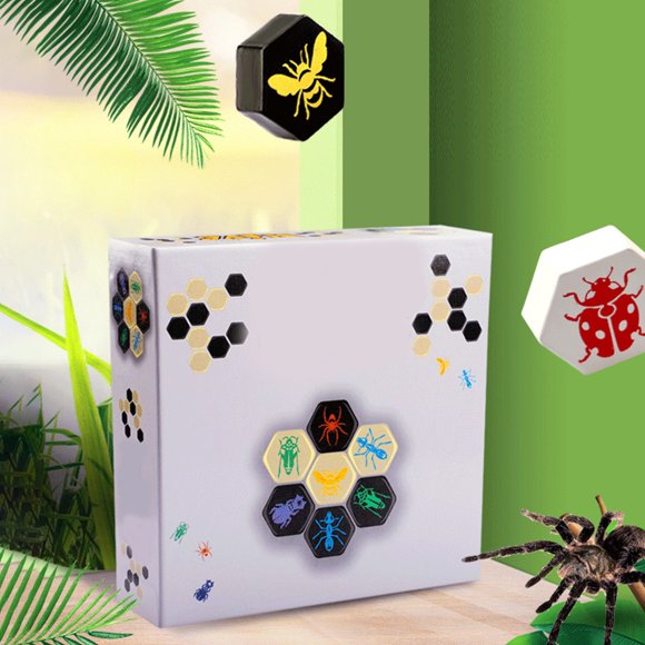 NAOJIE Wooden Insect Chess Board Game & Two-Player Strategy Battle Board Game,Hive Game,Hive Board Game,Hive Pocket