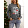 thumbnail image 3 of Anbech This is My Christmas Movie Watching Shirts for Women Long Sleeve Graphic Tee Shirt with Coffee Plaid Printed Tees, 3 of 9