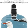thumbnail image 4 of Square 2Pack PU Leather Seagull Cruise Luggage Tag with Privacy Cover and Name ID Tag for Travel Handbags Backpacks Luggage Tags, 4 of 6
