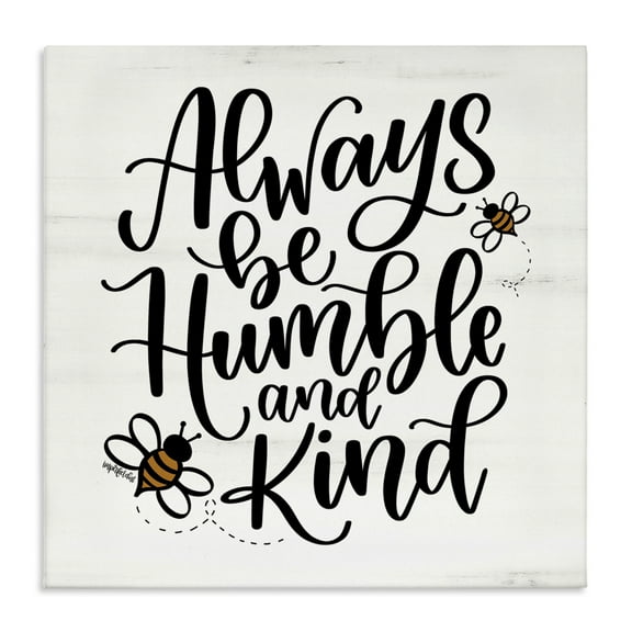 Stupell Industries Inspiring Humble & Kind Animals Painting Wrapped Canvas Art Print Wall Art, 17 x 17
