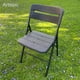 thumbnail image 4 of Silla para jardín plegable acabado tipo madera plástico HDPE ligera Folding chair compacta para terraza eventos paquete de 2 sillas, 4 of 5