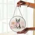 thumbnail image 2 of Happy Mother's Day Boston Terrier Love Dog Mom Heart Flower Stained Glass Suncatcher Gentleman Dog Lover Gifts Window Hanging Sign Decor - 12004, 2 of 5