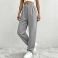 thumbnail image 4 of Inleife Women's Fashion Solid Color Bundling Of Feet Trousers Drawstring Full Length Cuffed Pants with Pocket, 4 of 6