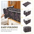 thumbnail image 2 of Yayeee Collapsible Cube Storage Bin with Lid Fabric Closet Decorative Basket with Handles, Dark Gothic Floral, 2 of 7