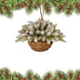 Christmas Hanging Basket Flower Ring Pendant Ornament For Christmas